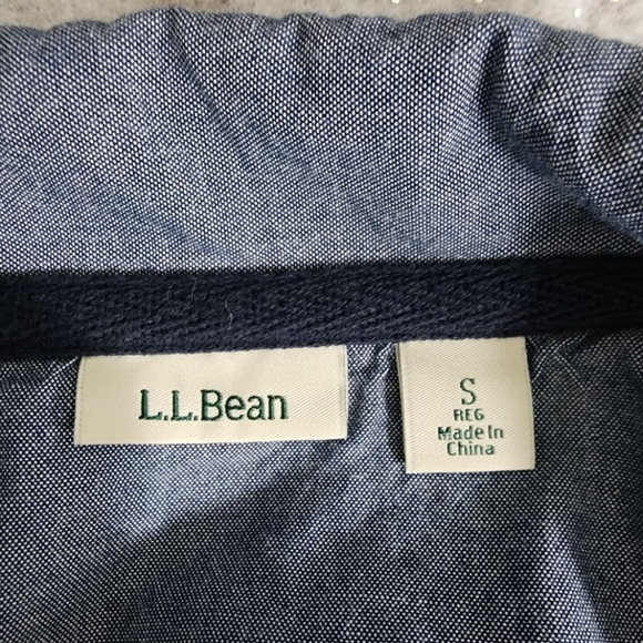 LL Bean Shirt Women's Small Aqua Sweatshirt Henley Style Pullover - Picture 5 of 6